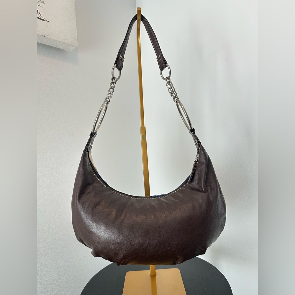 Vintage Chateau Patchwork Leather Shoulder Bag - Picture 2 of 4